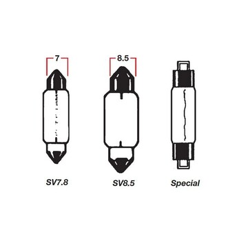 Bulb Festoon 12V 5W Sv7.8 X 29Mm