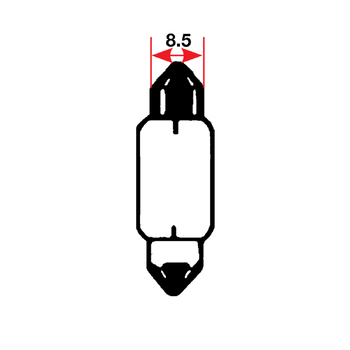 Bulb Festoon 12V 5W SV8.5 Base 36mm