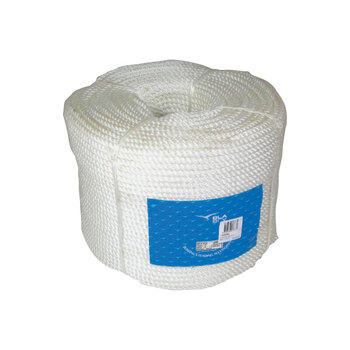 6mm 330m Polyethylene Silver Rope 330kg Break Load Boat Marine UV Stabilised