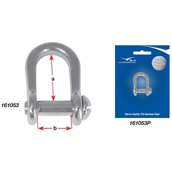 Shackle Dee Slotted Pin G316 S/S 5Mm