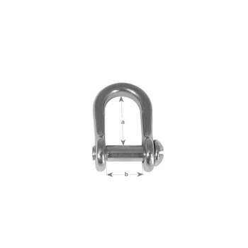 Shackle Dee Slotted Pin G316 S/S 6Mm