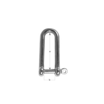 Shackle Dee Long Captv Pin G316 S/S 6Mm