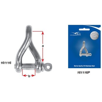 Shackle Twisted G316 S/S 5Mm