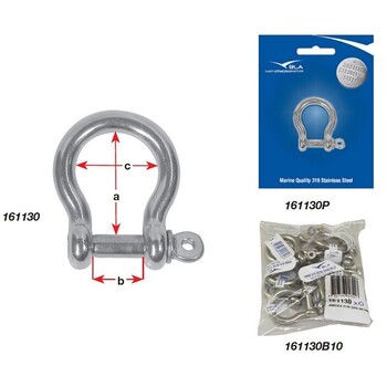 Shackle Bow G316 S/S 6Mm