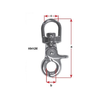 Hook Snap Tiger Swivel G316 S/S 50Mm