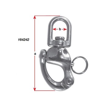 Snap Shackle Swivel Eye G316 S/S 70Mm