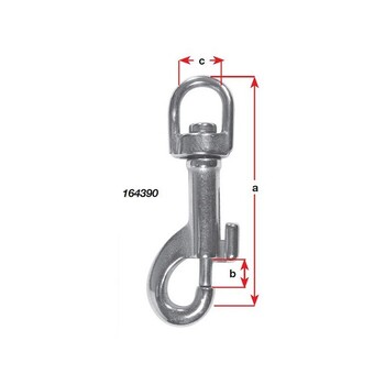 Hook Snap Bolt Swivel Eye G316 S/S 64Mm