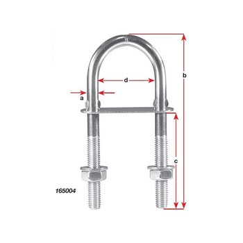 U Bolt G304 S/S M6 X 54Mm