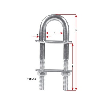 U Bolt Stepped G316 S/S 10Mm X 35Mm