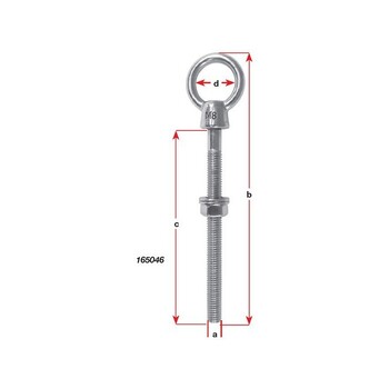 Eye Bolt G316 S/S Cast Head M6 X 80Mm