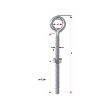 Eye Bolt G304 S/S Welded Eye M6 X 45Mm