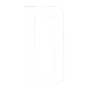 Rego Letter (D) 200mm White Pair (1)