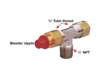 Dometic Bleeder Tee 1/4 Npt-3/8Tube(2) Hf5520