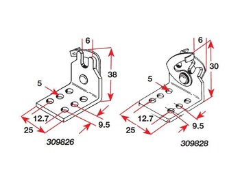 Dometic Clips Cable Hook Single T/S 30 Series