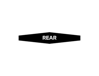 Actuator Knob Decal Black/White Rear