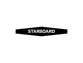 Actuator Knob Decal Black/White Starboard