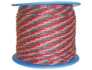 RWB Ski Rope-Fluro Pi/G/W200m