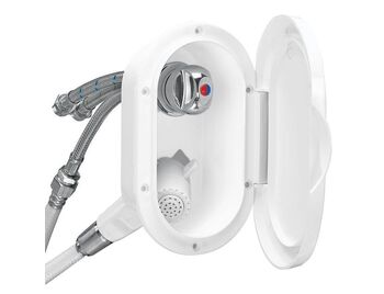 RWB Shower Mixer Set Twin Wht