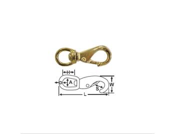 RWB Snap Hook Swivel Brass 1