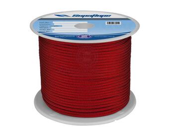 Double braid 16mm x 100m solid red made in Aus