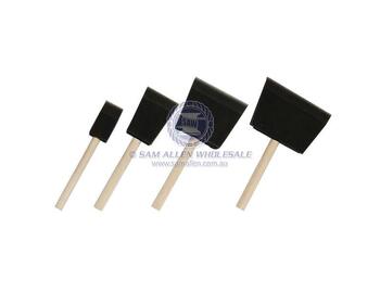 Foam Brush Wood Handle 100Mm