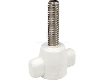 Canopy Wing Bolt Nylon With 1/4" Unc Ss Thread White - Pack Of 10