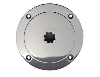 Deck Plate 109mm with Star Hole Cut Out - Includes Key