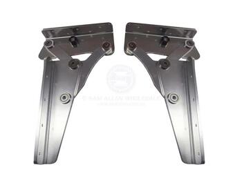 Seat Bracket Anodised/Alu Fold Up Pair