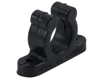 Tube Clip 15mm Plastic Black - 20 Pack