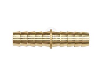 Hose Joiner Brass Straight Suit 6mm Id Hose - Pack Of 2