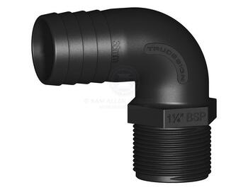 Hose Tail 90° 1 1/4" Bsp Black