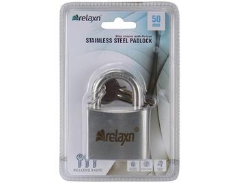 Relaxn 99% S/S 2 X 50mm Padlock Standard Keyed Alike