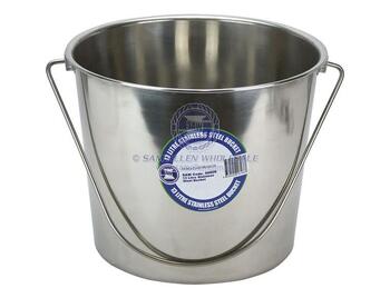 Polished Stainless Steel Bucket 13L