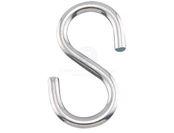 S Hook 50mmx6mm Zinc Plated