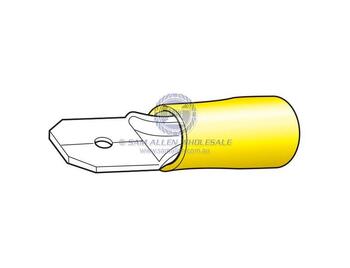 Term/Insul Male Blade 6mm Yellow