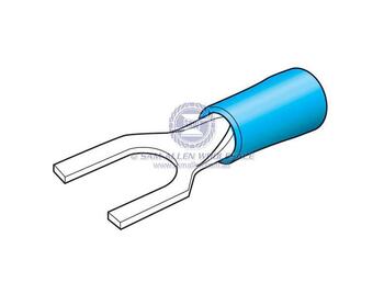 Insul Fork Term 4mm Blue Pack 10