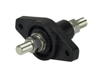 Feed Through Connector 3/8" Black