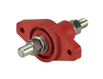 Feed Through Connector 3/8" Red